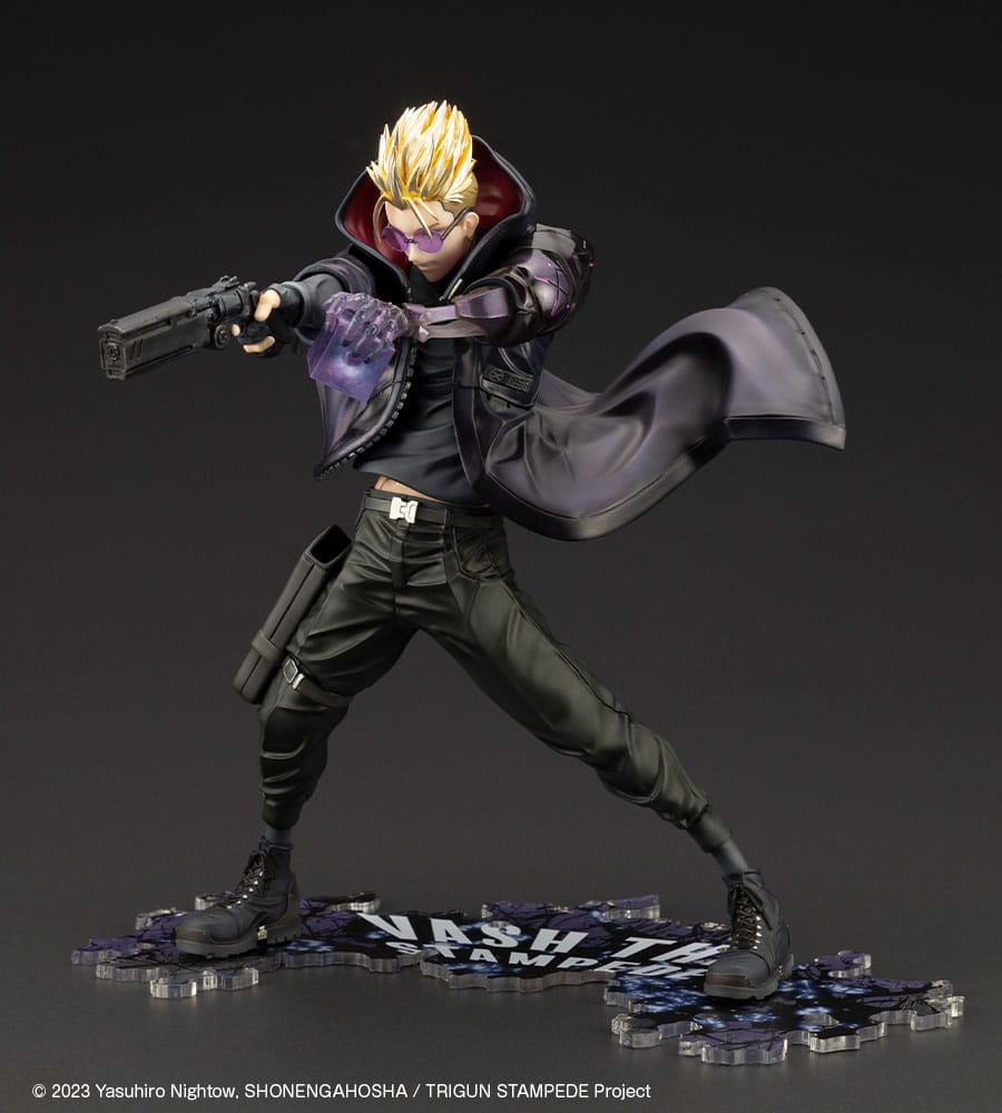 Trigun Stampede ARTFXJ Statue 1/8 Vash the Stampede The Gunman in Black Ver. 22 cm Scalefiguren Yokina