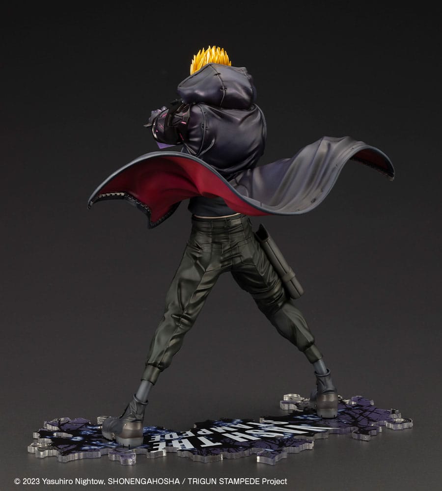 Trigun Stampede ARTFXJ Statue 1/8 Vash the Stampede The Gunman in Black Ver. 22 cm Scalefiguren Yokina