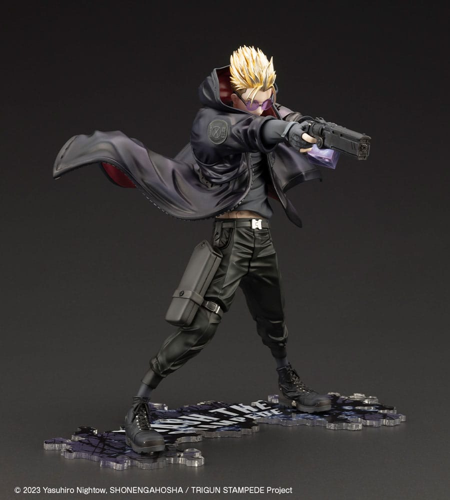 Trigun Stampede ARTFXJ Statue 1/8 Vash the Stampede The Gunman in Black Ver. 22 cm Scalefiguren Yokina