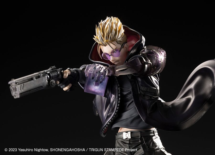 Trigun Stampede ARTFXJ Statue 1/8 Vash the Stampede The Gunman in Black Ver. 22 cm Scalefiguren Yokina