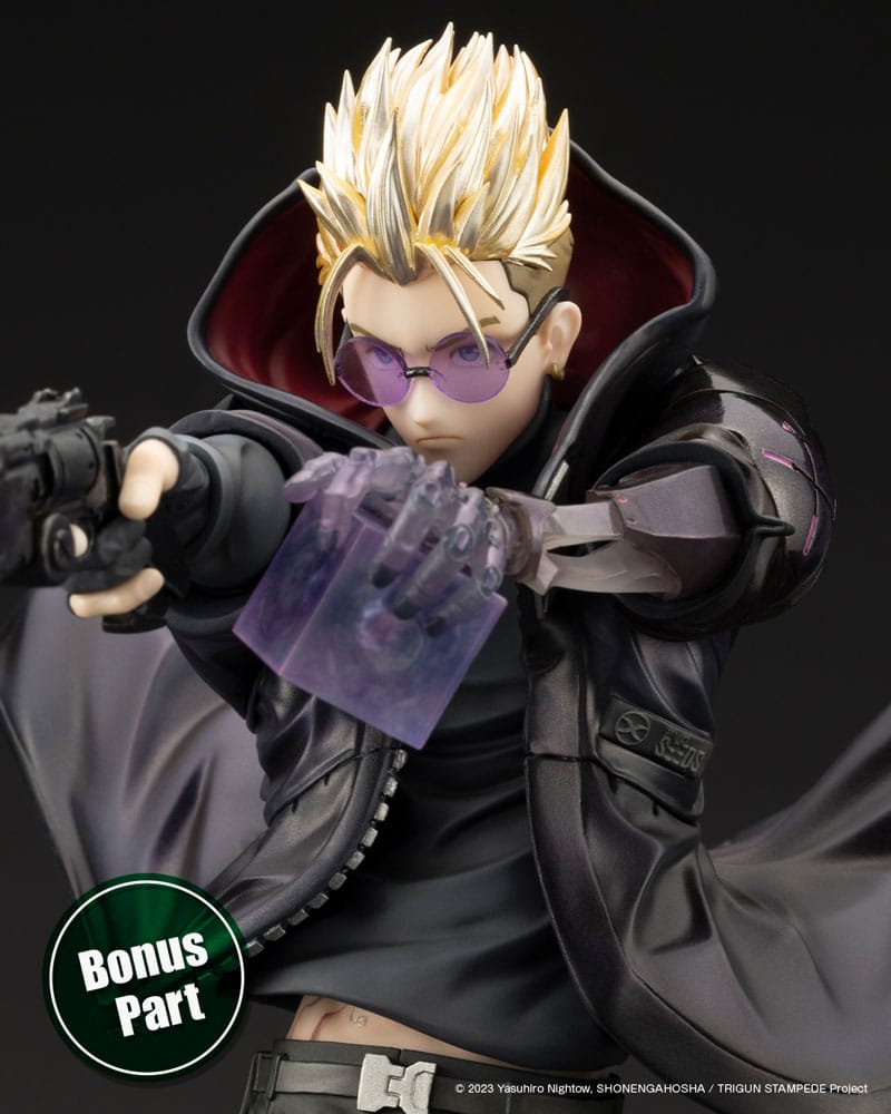 Trigun Stampede ARTFXJ Statue 1/8 Vash the Stampede The Gunman in Black Ver. 22 cm Scalefiguren Yokina