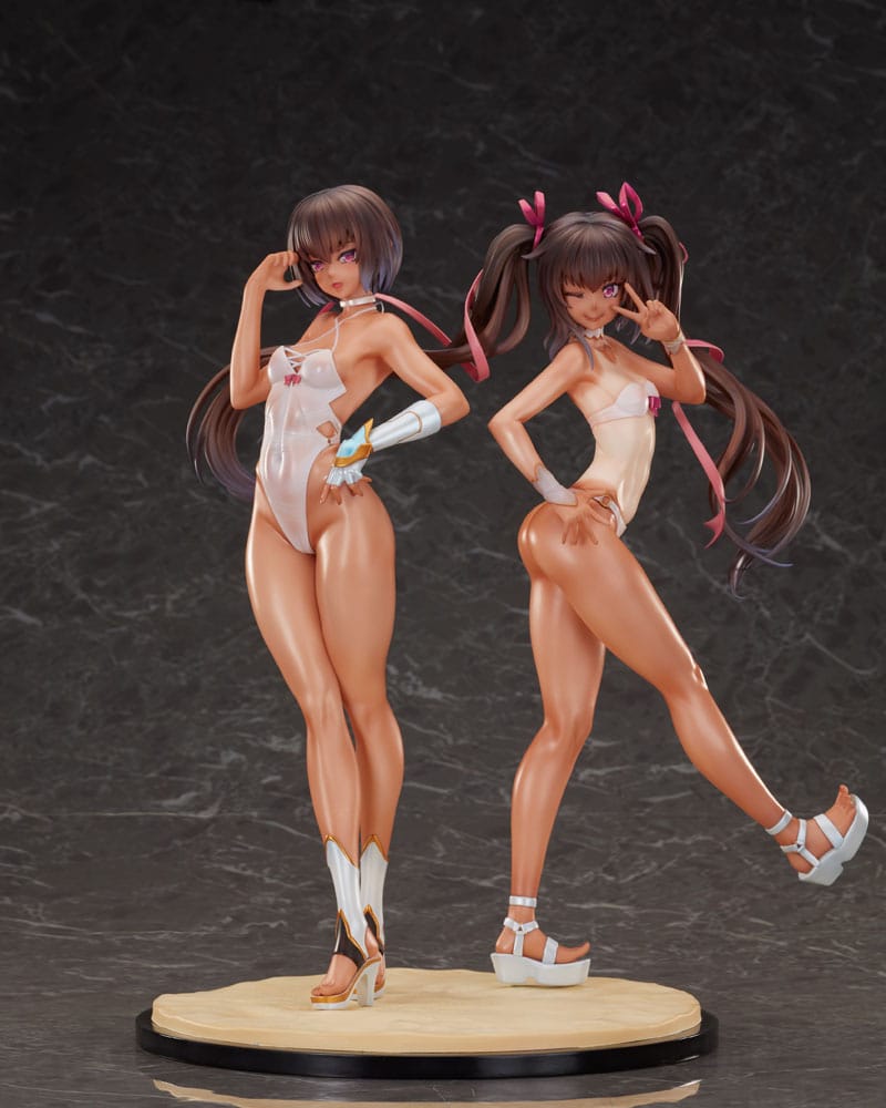 Taimanin RPG 2-Set PVC Statue 1/6 Adult Yukikaze und Young Yukikaze Swimsuits Ver. 28 cm Hentai Yokina