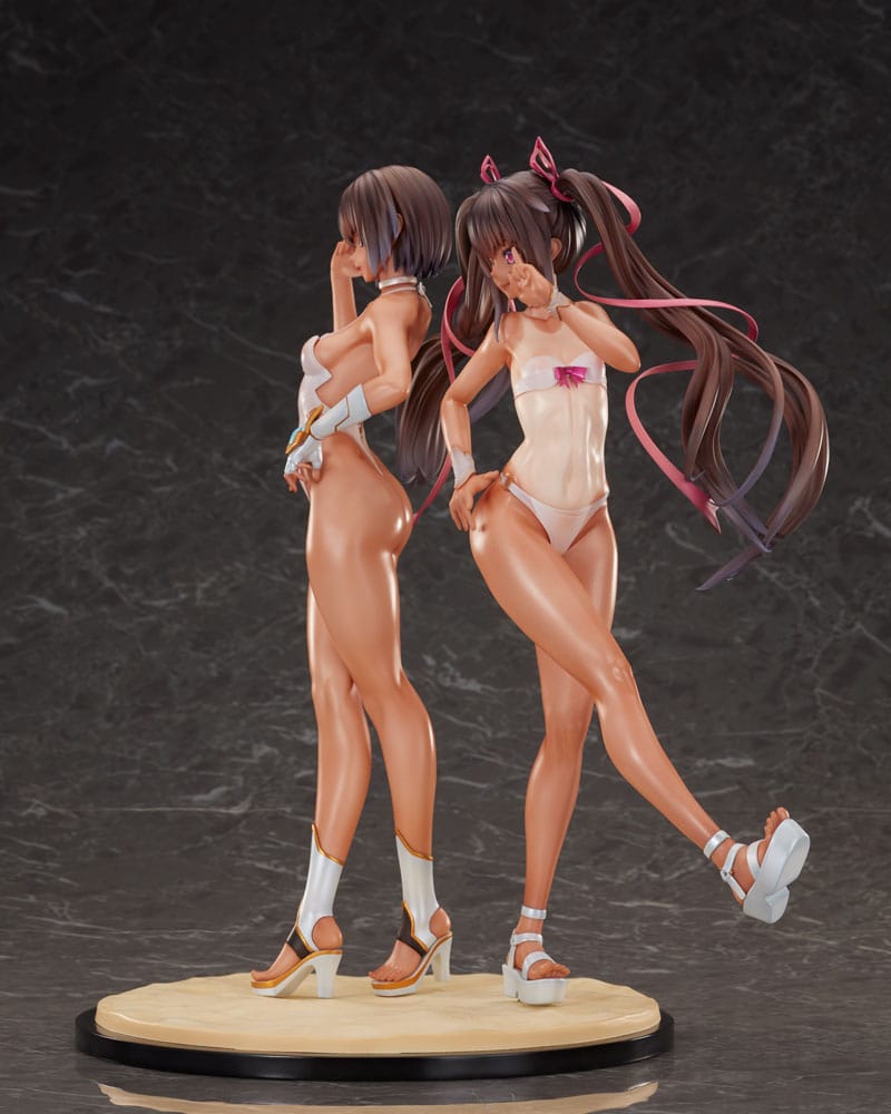 Taimanin RPG 2-Set PVC Statue 1/6 Adult Yukikaze und Young Yukikaze Swimsuits Ver. 28 cm Hentai Yokina