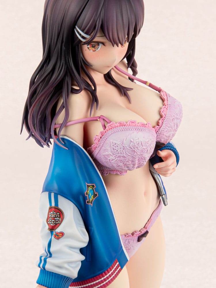 Original Character PVC Statue 1/6 Sukajan Jacket Kanojo wa Cool de Itai! Kyouka Kagura 27 cm Hentai Yokina