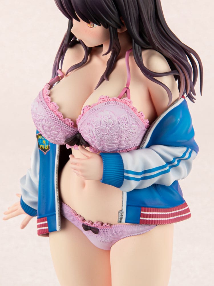 Original Character PVC Statue 1/6 Sukajan Jacket Kanojo wa Cool de Itai! Kyouka Kagura 27 cm Hentai Yokina