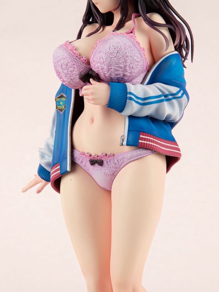 Original Character PVC Statue 1/6 Sukajan Jacket Kanojo wa Cool de Itai! Kyouka Kagura 27 cm Hentai Yokina