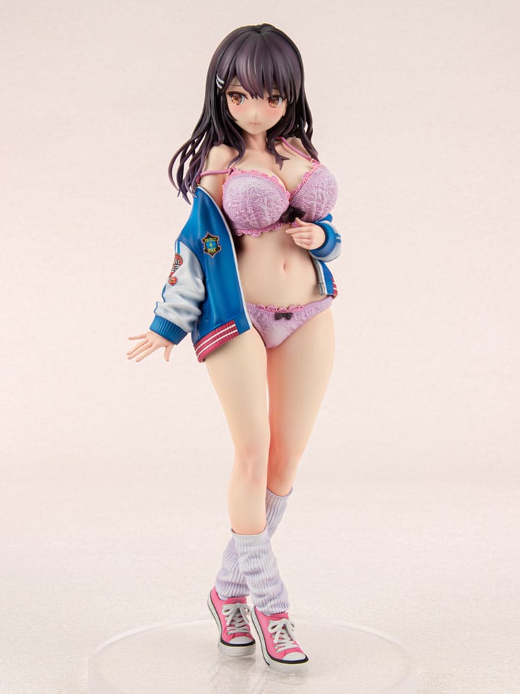 Original Character PVC Statue 1/6 Sukajan Jacket Kanojo wa Cool de Itai! Kyouka Kagura 27 cm Hentai Yokina