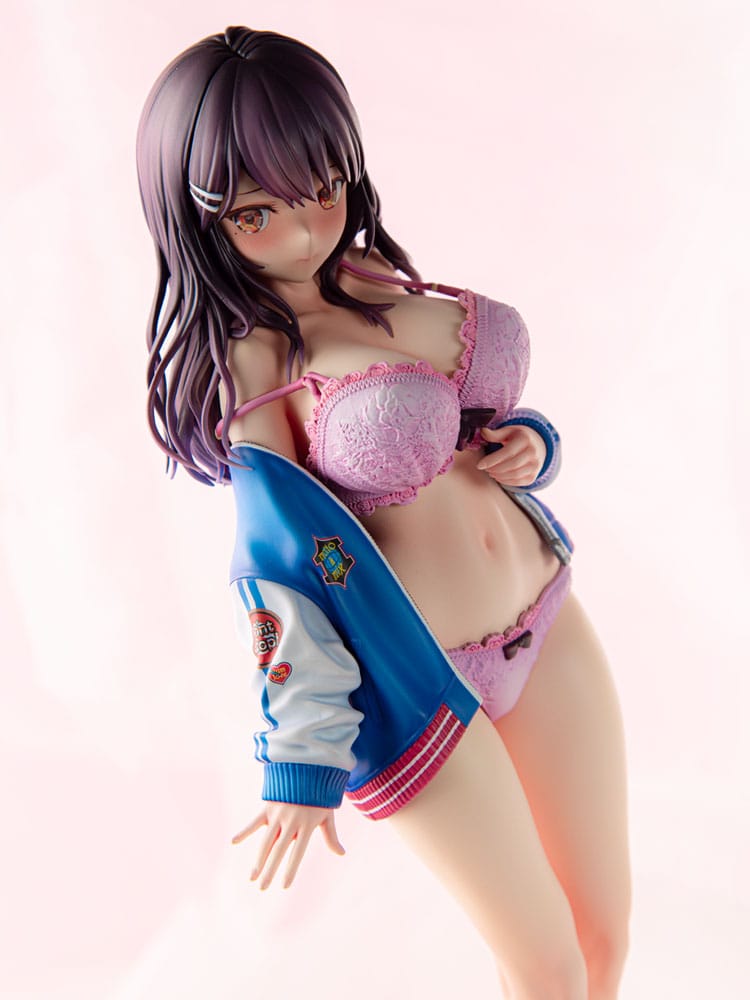 Original Character PVC Statue 1/6 Sukajan Jacket Kanojo wa Cool de Itai! Kyouka Kagura 27 cm Hentai Yokina