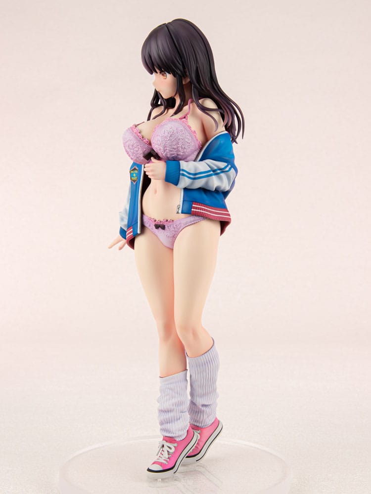 Original Character PVC Statue 1/6 Sukajan Jacket Kanojo wa Cool de Itai! Kyouka Kagura 27 cm Hentai Yokina