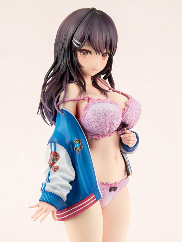 Original Character PVC Statue 1/6 Sukajan Jacket Kanojo wa Cool de Itai! Kyouka Kagura 27 cm Hentai Yokina