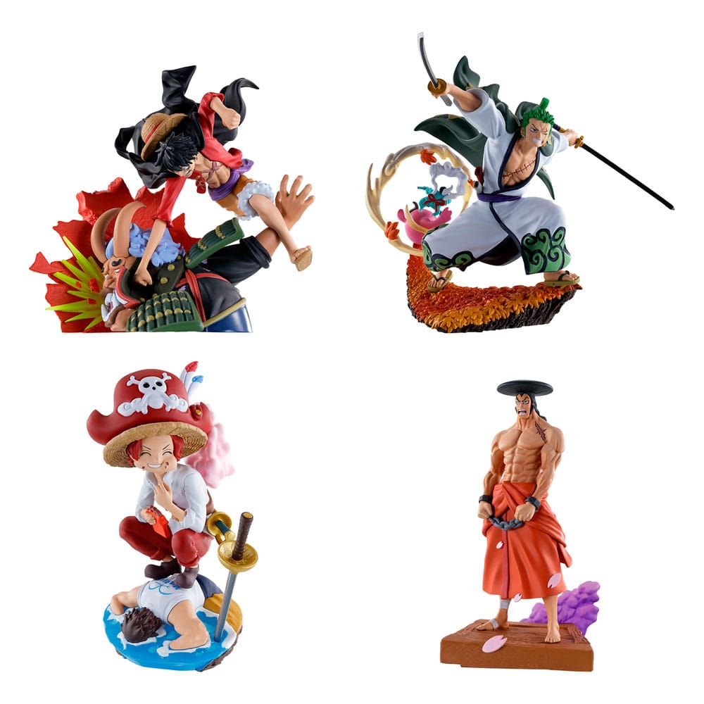 One Piece Petitrama PVC Mini-Statue Logbox Re Birth Wano Kuni Vol. 1 Set 9 cm Minifiguren Yokina