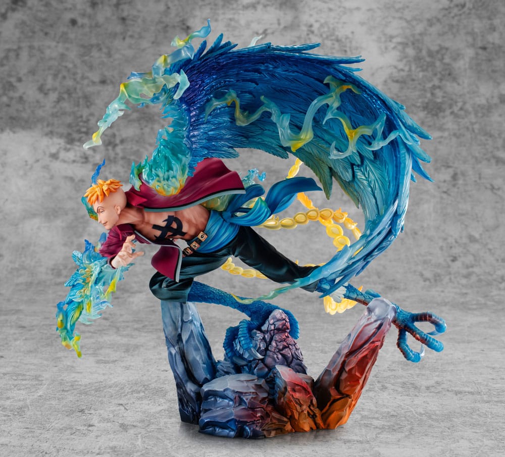 One Piece P.O.P MAS Maximum PVC Statue Marco the Phoenix Leader of 1st group of Whitebeard Pirates 32 cm Prizefiguren Yokina
