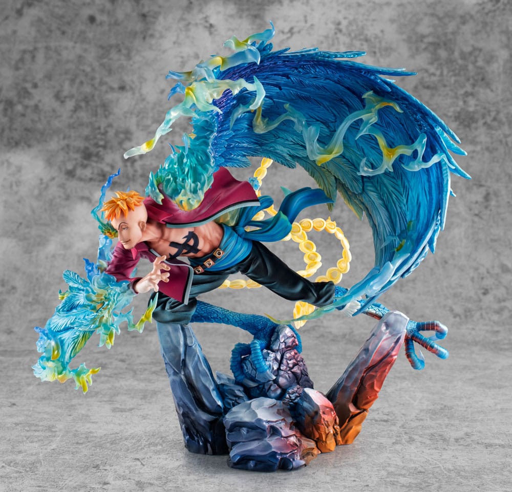 One Piece P.O.P MAS Maximum PVC Statue Marco the Phoenix Leader of 1st group of Whitebeard Pirates 32 cm Prizefiguren Yokina