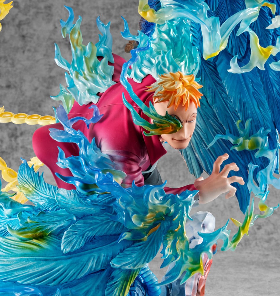 One Piece P.O.P MAS Maximum PVC Statue Marco the Phoenix Leader of 1st group of Whitebeard Pirates 32 cm Prizefiguren Yokina