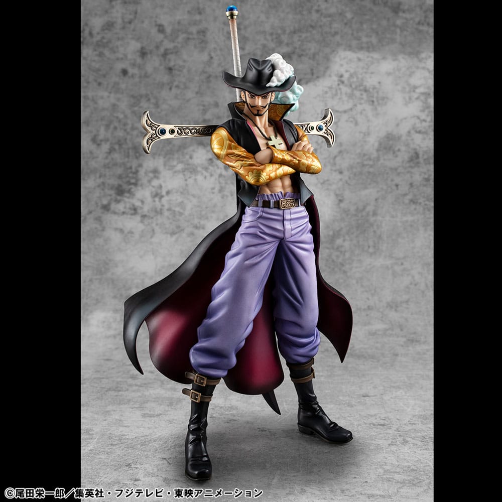 One Piece P.O.P SA-MAXIMUM PVC Statue Hawk Eye Dracule Mihawk Ver. R 29 cm Prizefiguren Yokina