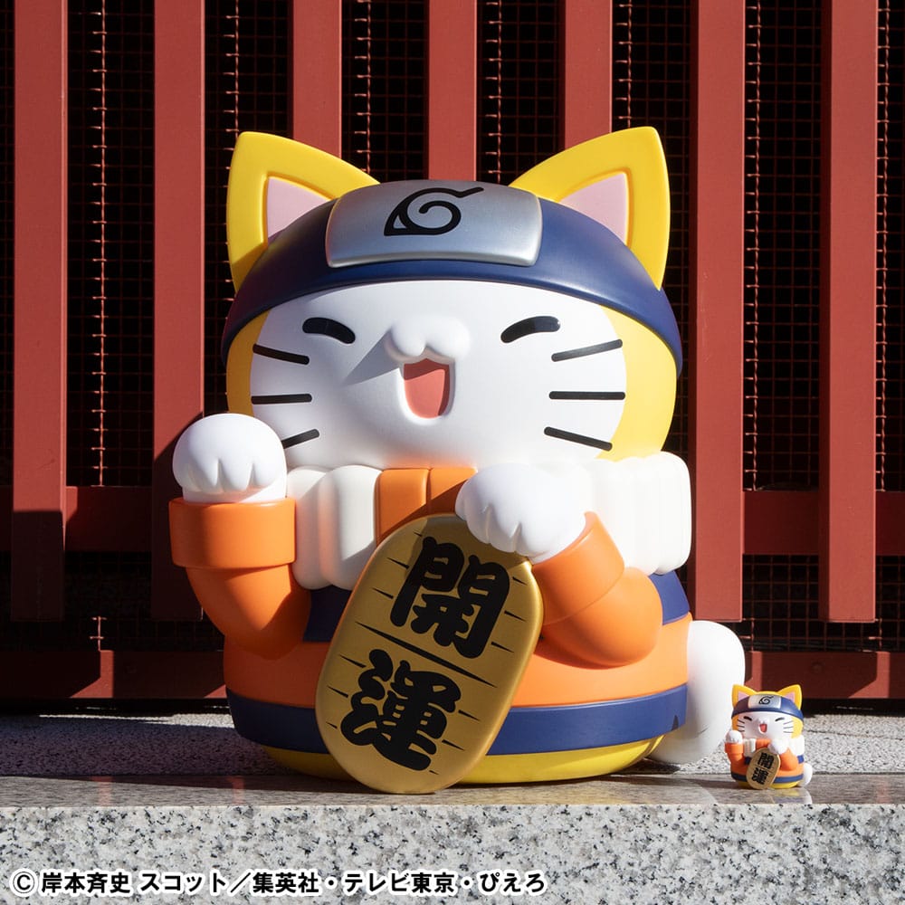 Naruto Shippuden Mega Cat Project Nyanto! The Big Nyaruto Series Sammelfigur Nyaruto Fortune Cats Giant Ver. 34 cm Prizefiguren Yokina