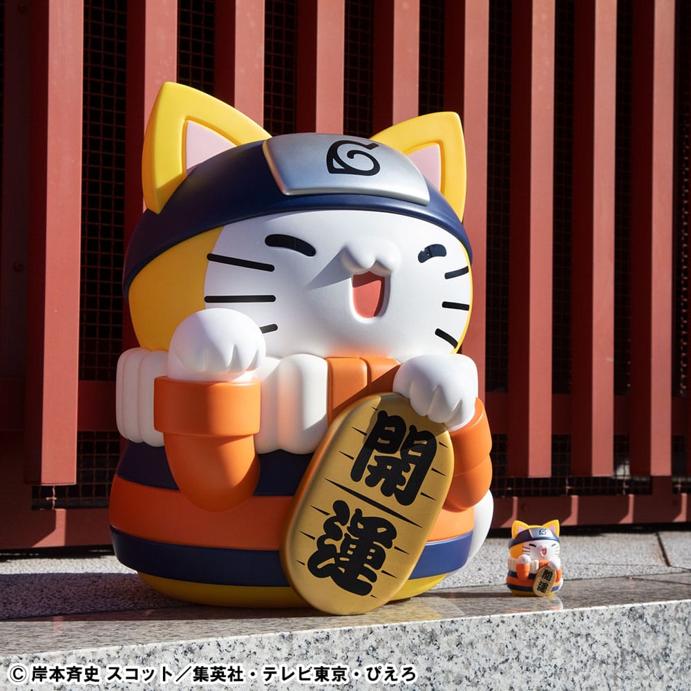 Naruto Shippuden Mega Cat Project Nyanto! The Big Nyaruto Series Sammelfigur Nyaruto Fortune Cats Giant Ver. 34 cm Prizefiguren Yokina