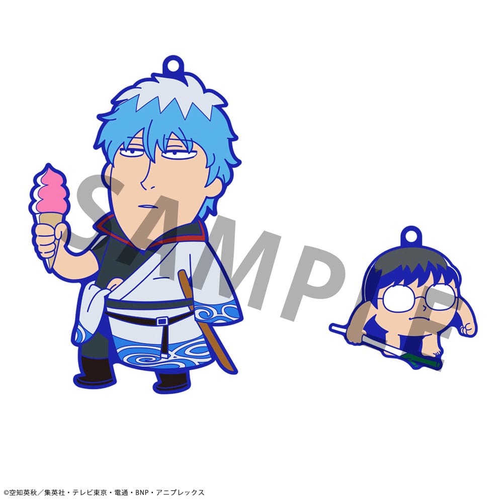 Gintama x Okawabukubu Rubber Mascot Buddycolle Gummi-Anhänger Gintama Oshanti 7 cm Sortiment (8) Schlüsselanhänger Yokina