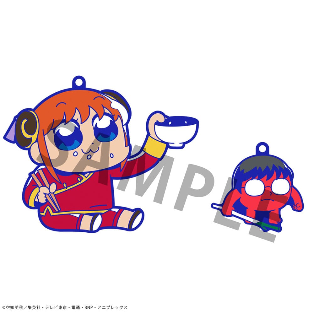 Gintama x Okawabukubu Rubber Mascot Buddycolle Gummi-Anhänger Gintama Oshanti 7 cm Sortiment (8) Schlüsselanhänger Yokina
