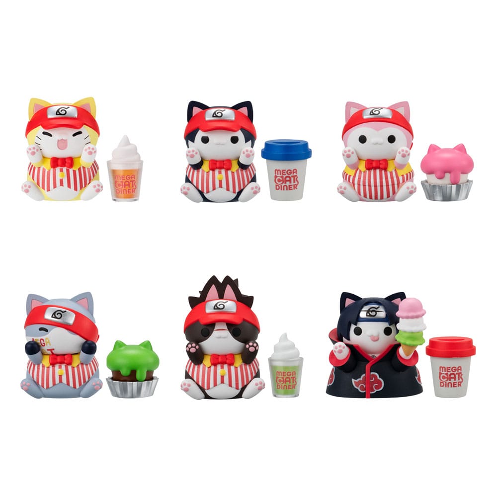 Naruto Shippuden Mega Cat Project 6 Nyaruto! Sammelfiguren Mega Cat Diner 3 cm Minifiguren Yokina