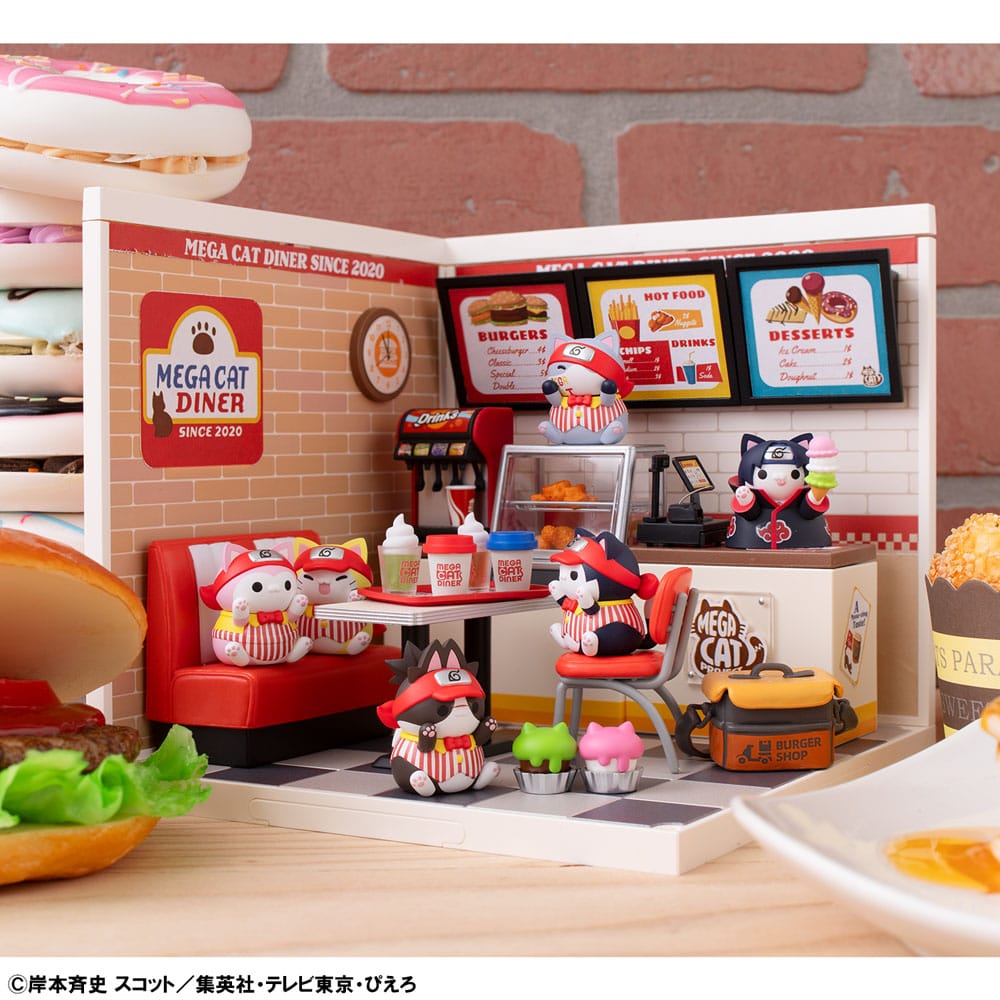 Naruto Shippuden Mega Cat Project 6 Nyaruto! Sammelfiguren Mega Cat Diner 3 cm Minifiguren Yokina