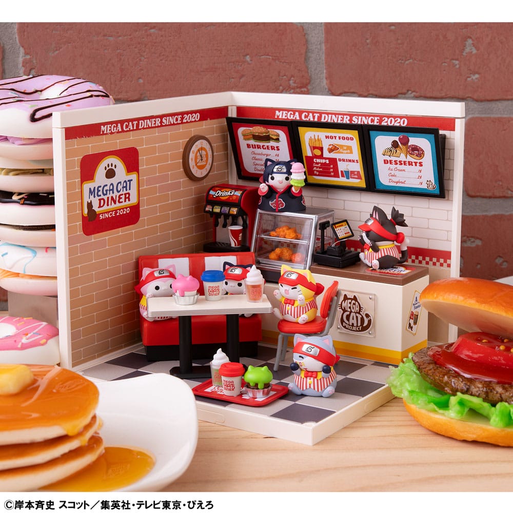 Naruto Shippuden Mega Cat Project 6 Nyaruto! Sammelfiguren Mega Cat Diner 3 cm Minifiguren Yokina