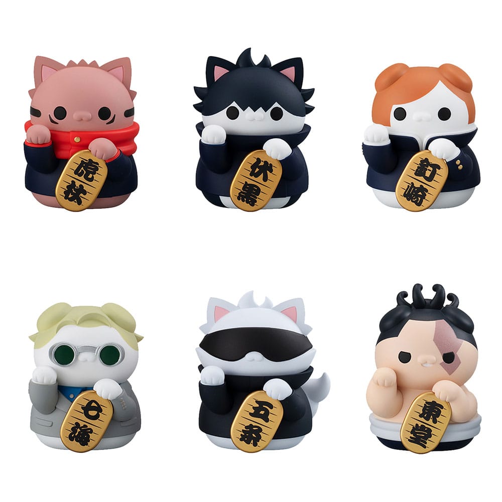 Jujutsu Kaisen Mega Cat Project 6 Sammelfiguren Fortune Cats 7 cm Minifiguren Yokina