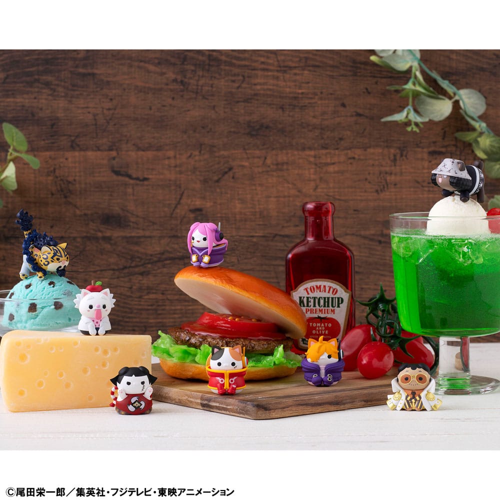 One Piece Mega Cat Project 8 Sammelfiguren Egghead NyanPieceNyan! 3 cm Minifiguren Yokina