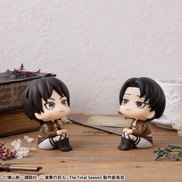 Attack on Titan Look Up PVC Statue Eren Jaeger & Levi Set (with gift) 11 cm Minifiguren Yokina
