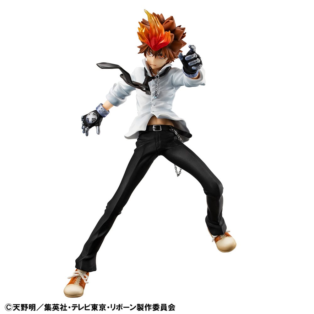 Katekyo Hitman Reborn! G.E.M. Serie PVC Statue Tsunayoshi Sawada & Kyoya Hibari & Reborn Set 21 cm Prizefiguren Yokina