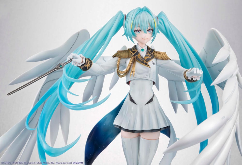 Mobile Suit Gundam x Hatsune Miku Lucrea PVC Statue Hatsune Miku x Wing Gundam Zero EW 45th Anniversary 27 cm Prizefiguren Yokina