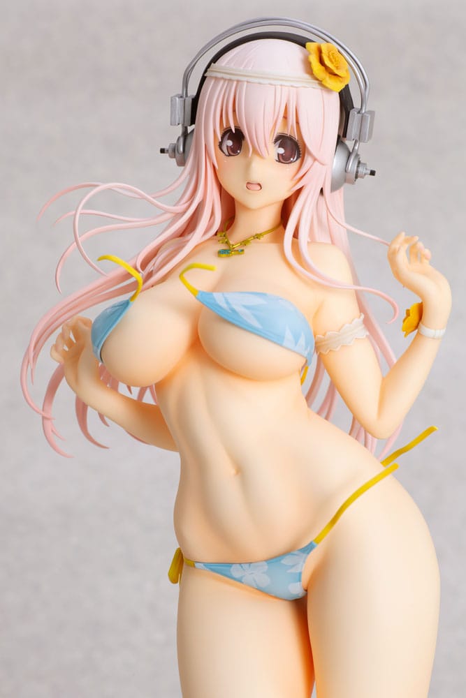 Super Sonico PVC Statue 1/4.5 Super Sonico Summer Vacation Ver. 35 cm Scalefiguren Yokina