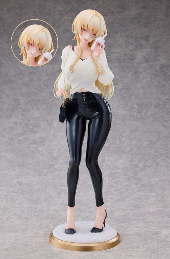 Original Character Statue 1/4 Aoi Koigakubo Illustrated by Fujiko Leather Pants Deluxe Edition 42 cm Scalefiguren Yokina
