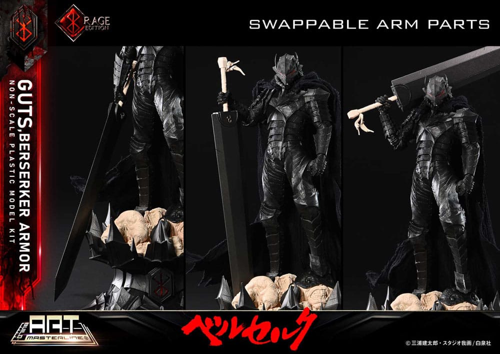 Berserk Build Art Masterline Plastic Model Kit Guts Berserker Armor Rage 30 cm Figmas Yokina