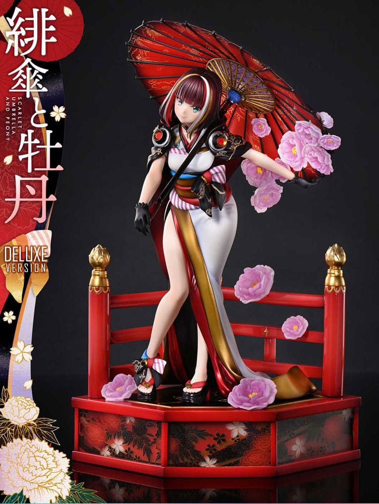 Original Illustration by Fuzichoco Prisma Wing PVC Statue 1/7 Scarlet Umbrella And Peony Deluxe Version 32 cm Scalefiguren Yokina