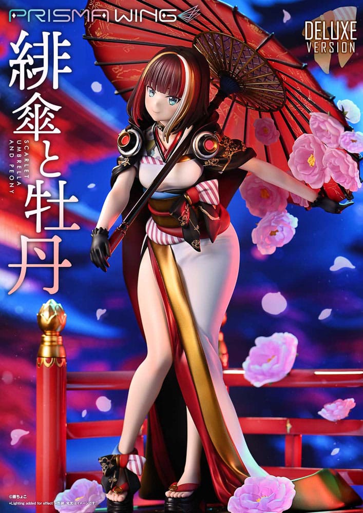 Original Illustration by Fuzichoco Prisma Wing PVC Statue 1/7 Scarlet Umbrella And Peony Deluxe Version 32 cm Scalefiguren Yokina