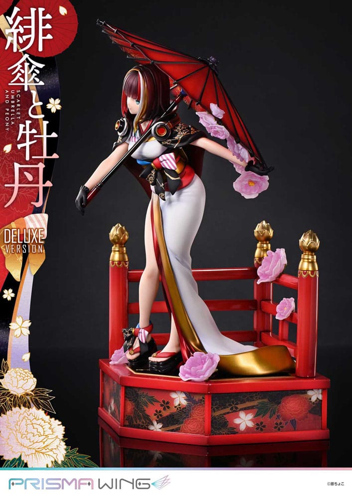 Original Illustration by Fuzichoco Prisma Wing PVC Statue 1/7 Scarlet Umbrella And Peony Deluxe Version 32 cm Scalefiguren Yokina