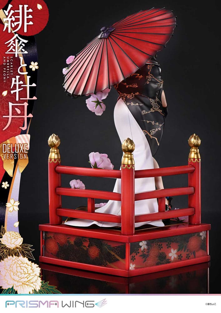 Original Illustration by Fuzichoco Prisma Wing PVC Statue 1/7 Scarlet Umbrella And Peony Deluxe Version 32 cm Scalefiguren Yokina