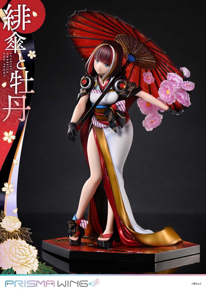 Original Illustration by Fuzichoco Prisma Wing PVC Statue 1/7 Scarlet Umbrella And Peony Deluxe Version 32 cm Scalefiguren Yokina