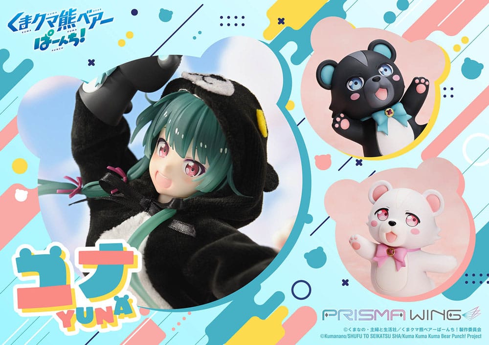 Kuma Kuma Kuma Bear Punch! Prisma Wing PVC Statue 1/7 Yuna 28 cm Scalefiguren Yokina