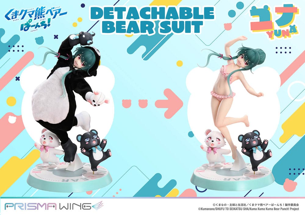 Kuma Kuma Kuma Bear Punch! Prisma Wing PVC Statue 1/7 Yuna 28 cm Scalefiguren Yokina