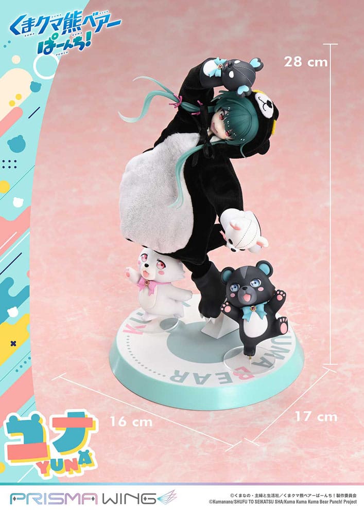 Kuma Kuma Kuma Bear Punch! Prisma Wing PVC Statue 1/7 Yuna 28 cm Scalefiguren Yokina