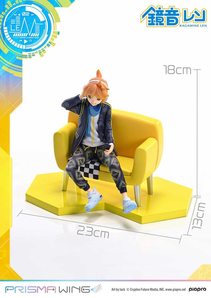 Vocaloid Piapro Characters Prisma Wing PVC Statue 1/7 Kagamine Len (Art by lack) 18 cm Scalefiguren Yokina