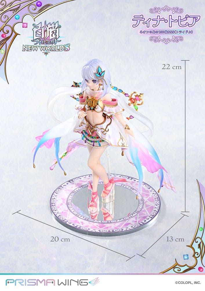 White Cat Project Prisma Wing PVC Statue 1/7 Tina Topia (The 10 Billion Tridollars of Neon Island) 22 cm Scalefiguren Yokina