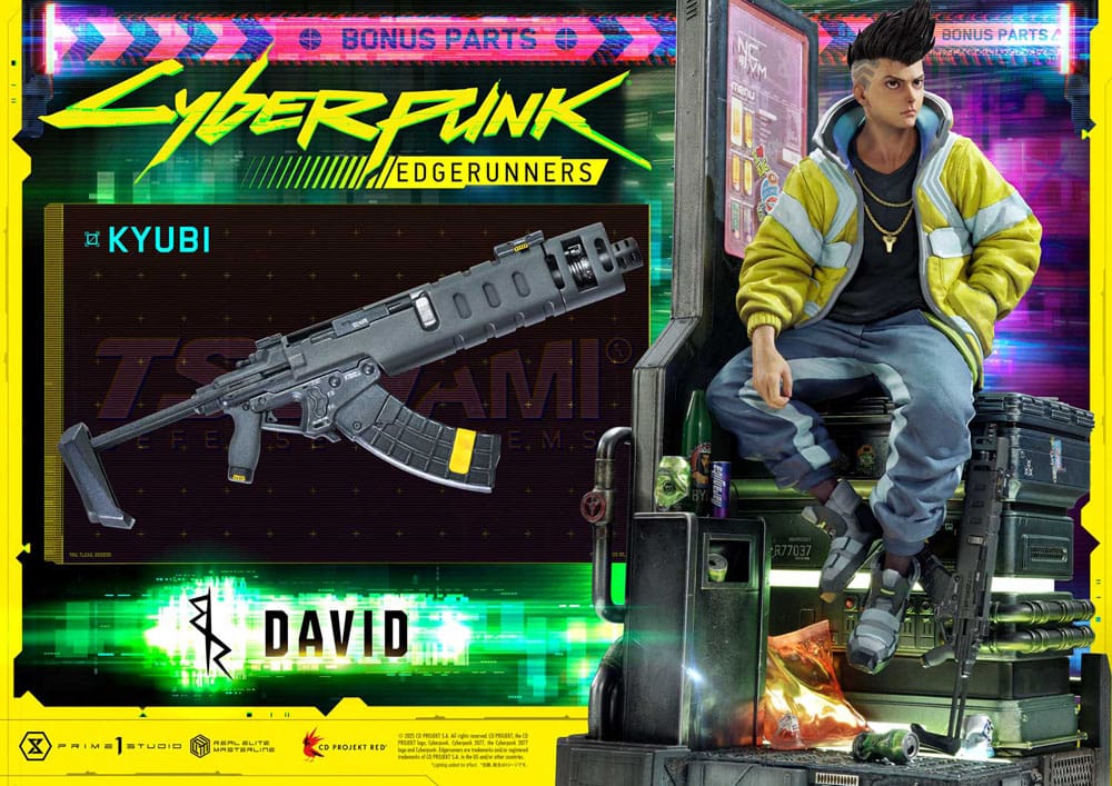 Cyberpunk: Edgerunners Real Elite Masterline Series Statue 1/4 David Deluxe Bonus Version 58 cm Scalefiguren Yokina