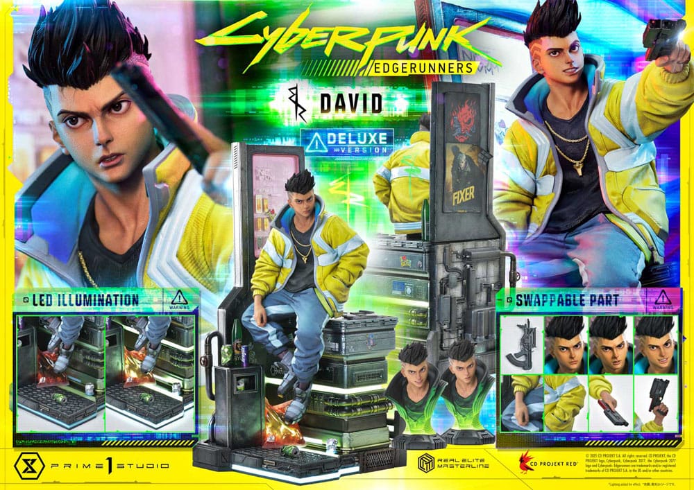 Cyberpunk: Edgerunners Real Elite Masterline Series Statue 1/4 David Deluxe Bonus Version 58 cm Scalefiguren Yokina