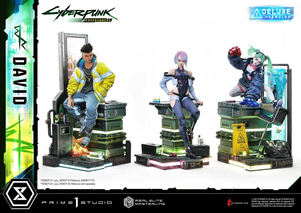 Cyberpunk: Edgerunners Real Elite Masterline Series Statue 1/4 David Deluxe Bonus Version 58 cm Scalefiguren Yokina