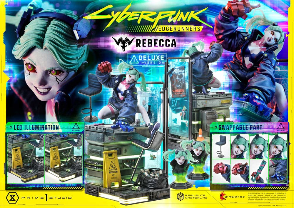 Cyberpunk: Edgerunners Real Elite Masterline Series Statue 1/4 Rebecca Deluxe Version 54 cm Scalefiguren Yokina
