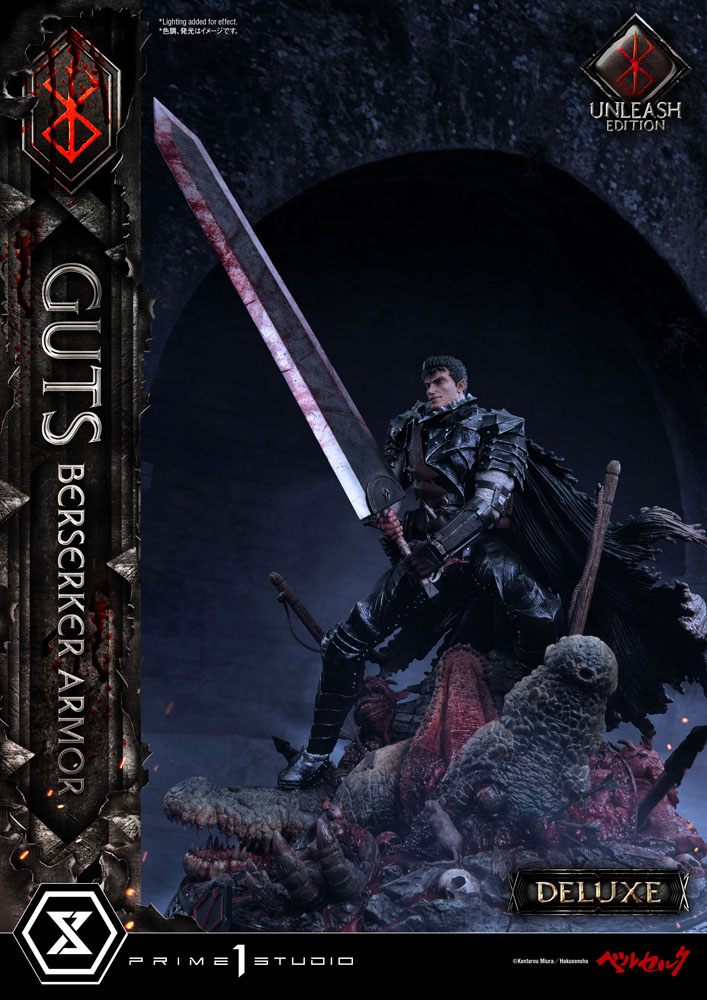 Berserk Statue 1/4 Guts Berserker Armor Unleash Edition Deluxe Version 91 cm Scalefiguren Yokina