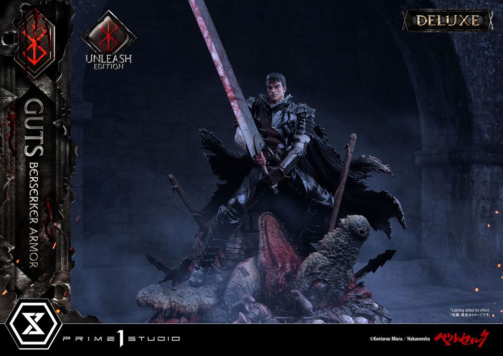 Berserk Statue 1/4 Guts Berserker Armor Unleash Edition Deluxe Version 91 cm Scalefiguren Yokina
